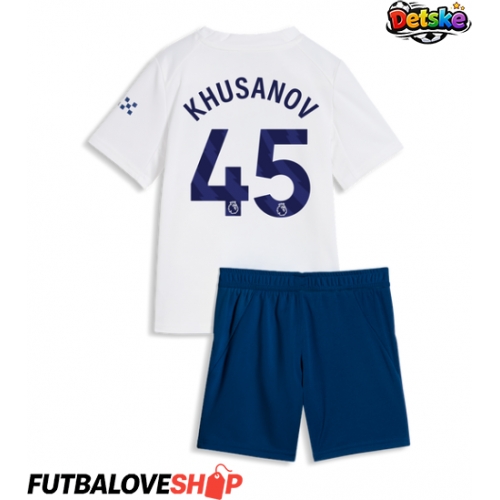Dres Manchester City Abdukodir Khusanov #45 Tretina pre deti 2026-27 Krátky Rukáv (+ trenírky)